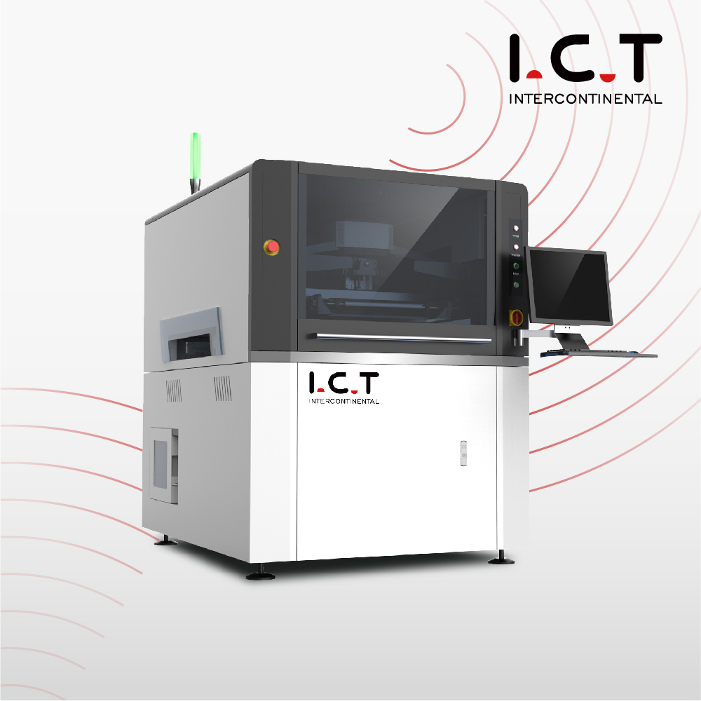 Máquina de impresora de plantilla de pasta de soldadura completamente automática PCB SMT de ICT